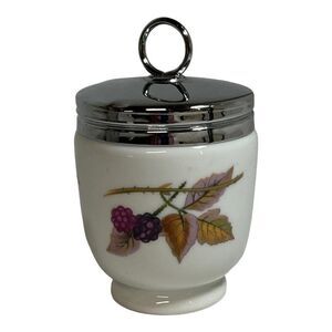 Vintage Rare Royal Worcester Egg Coddler Porcelain Blackberry Raspberry Single